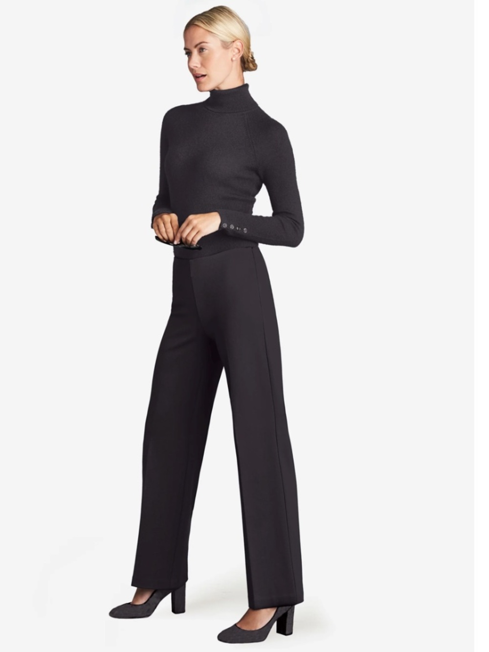 J. Mclaughlin Carter Pant Size 4 Black Straight Leg Wrinkle Free‎ NWT (Q)